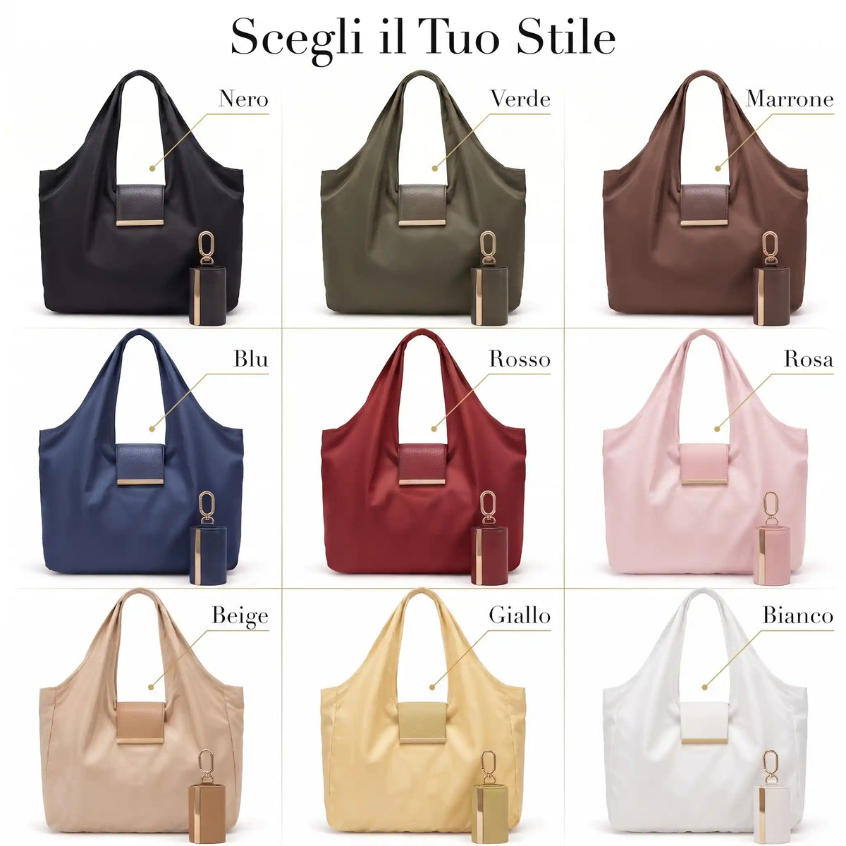 3-in-1 Tote Bag: Charm, Keys, Bag