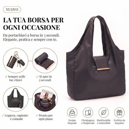 3-in-1 Tote Bag: Charm, Keys, Bag
