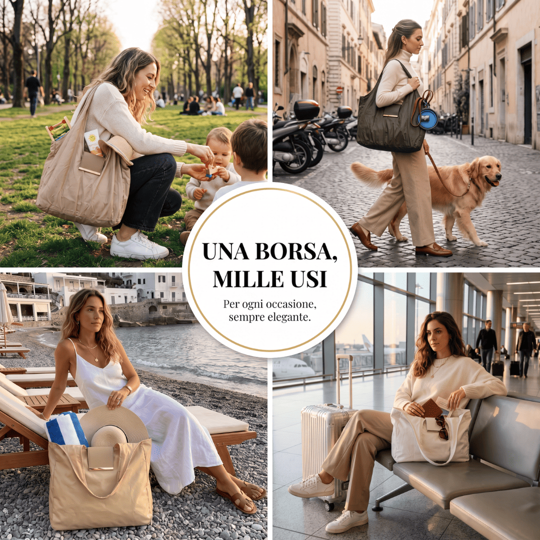 Tote Bag 3-in-1: Charm, Chiavi, Borsa